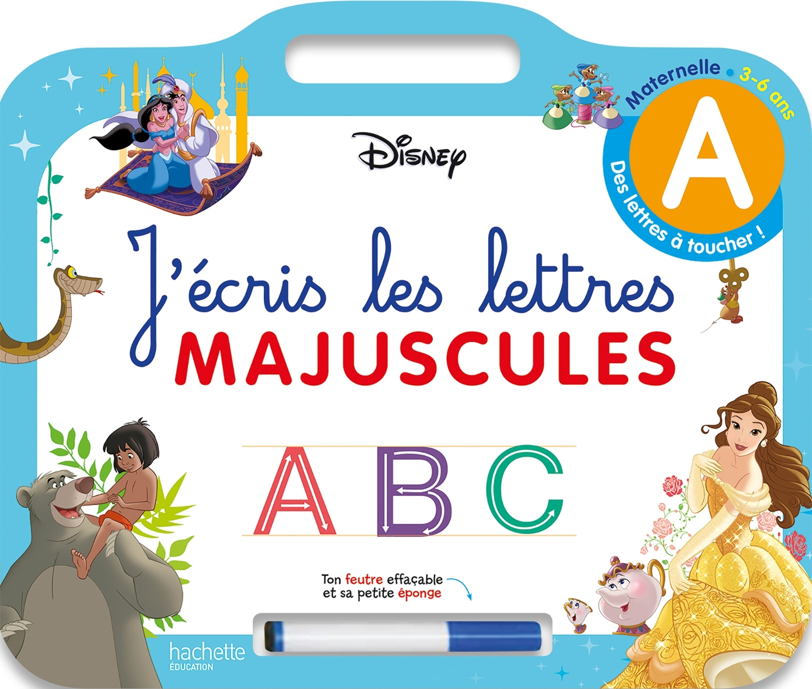 Disney - Les Grands Classiques - Ardoise J'Ecris Les Lettres Majuscules  (3-6 Ans)
