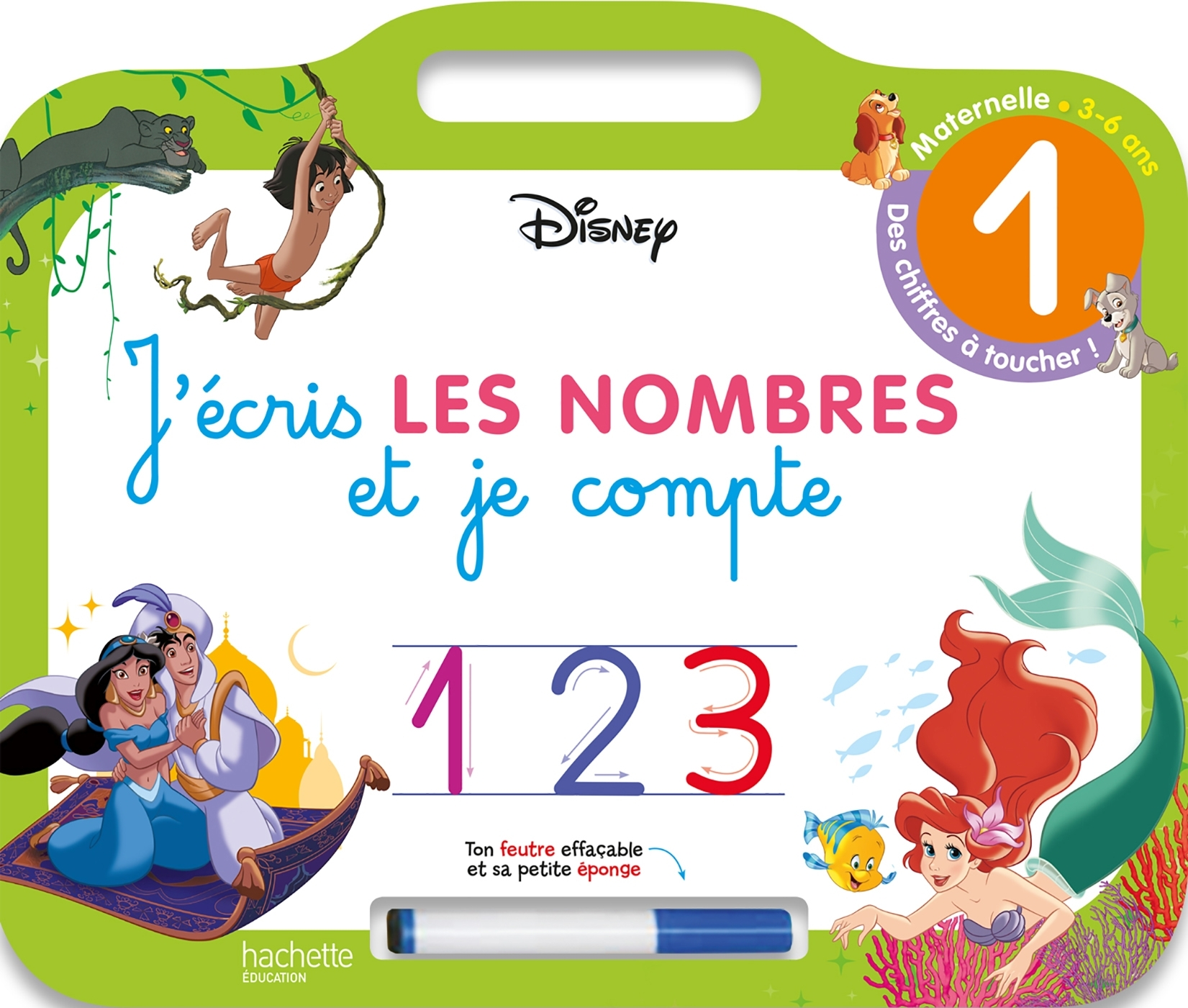 Disney - Les Grands Classiques Disney - Ardoise J'Ecris Les Nombres Et Je Compte  (3-6 Ans)