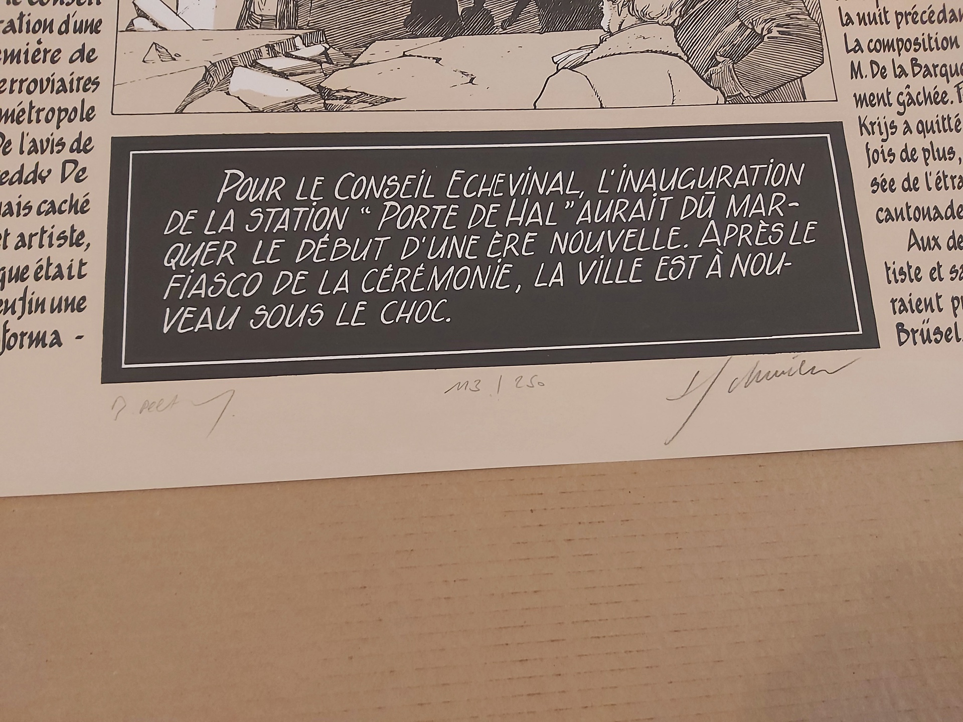 Sérigraphie Schuiten - Brüsel Scandale à l'inauguration